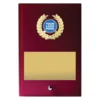 ga06a-red Red red glass plaque with glass construction