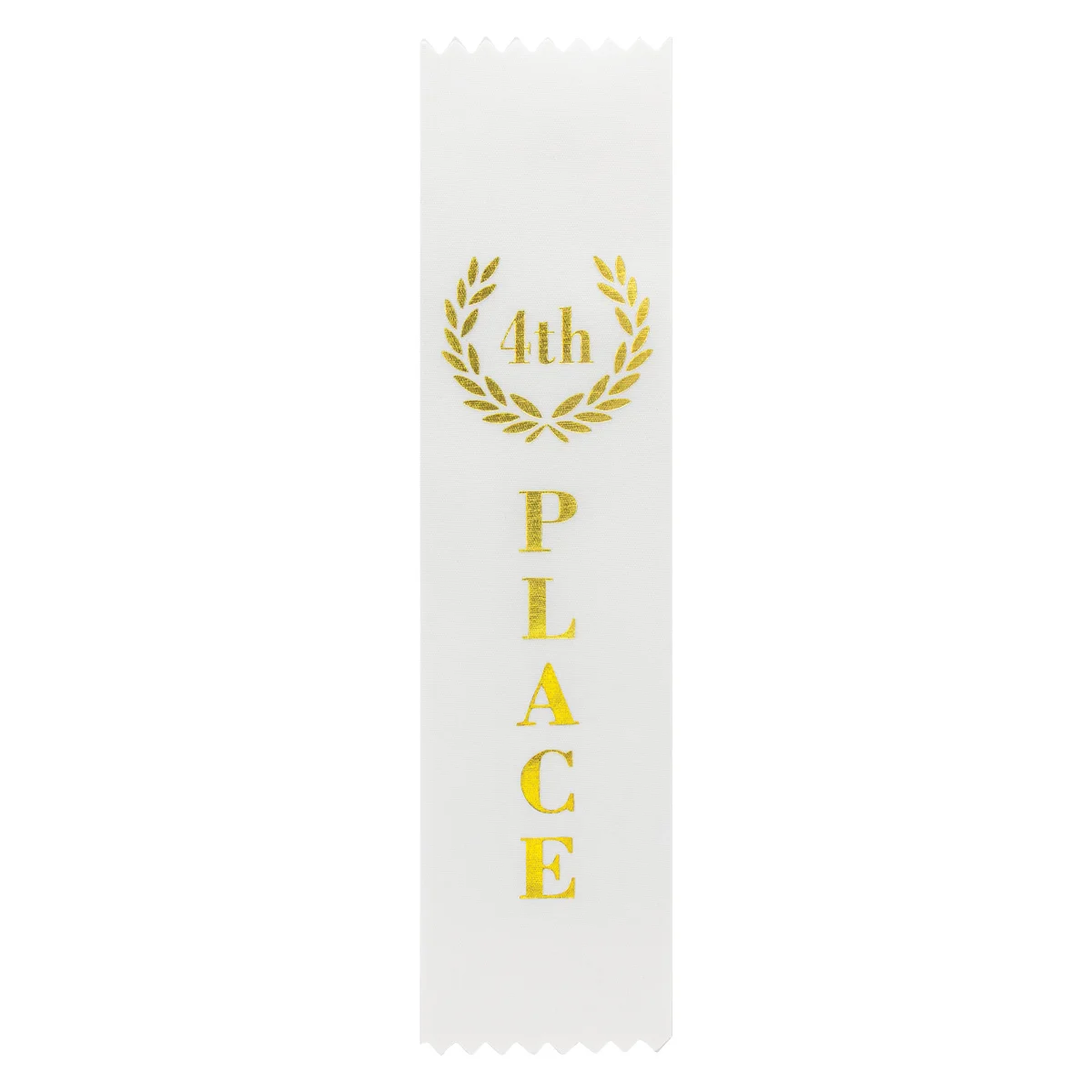 rt4-white White ribbon - 4th place with ribbon construction