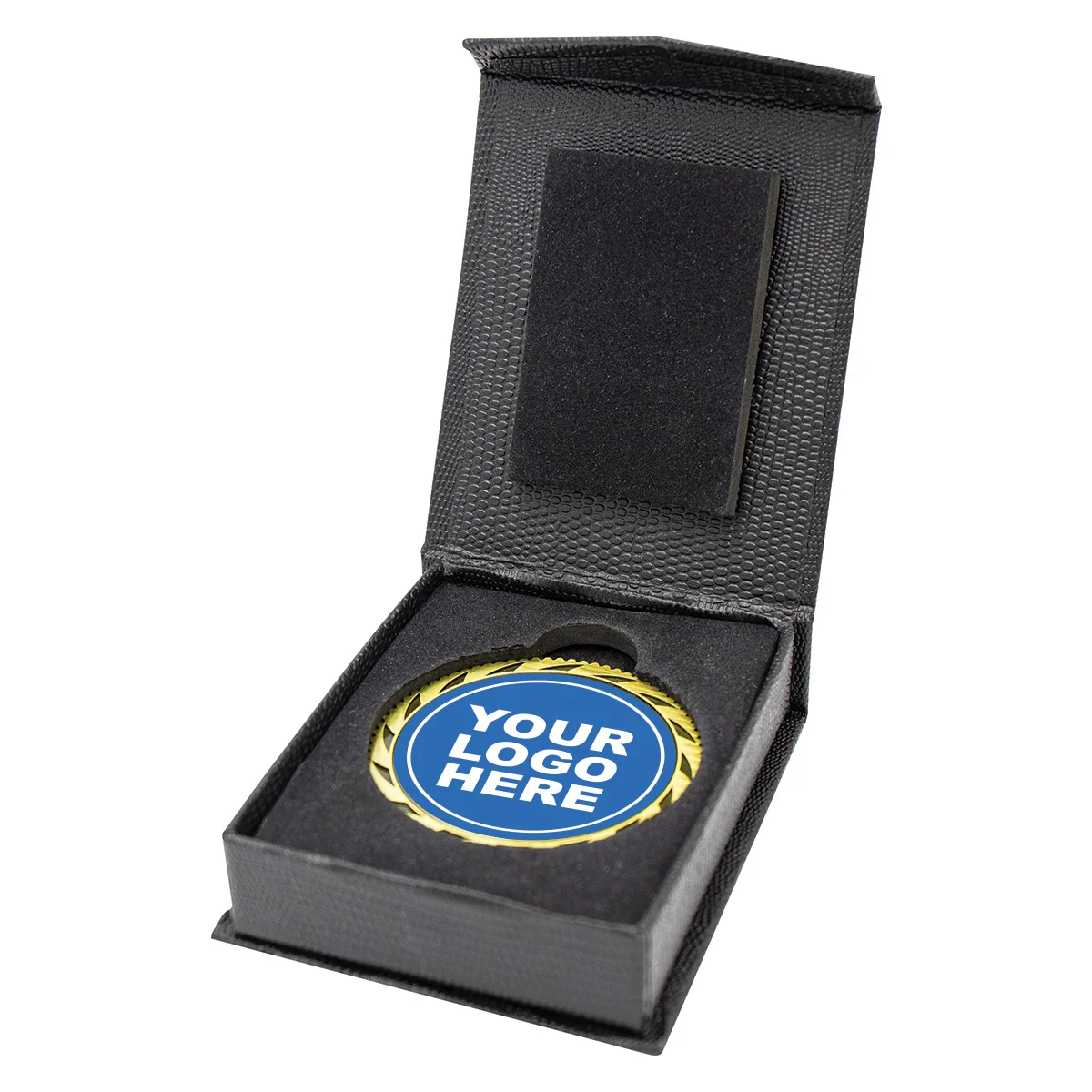 mr21h-black Black rocket medal award - gold