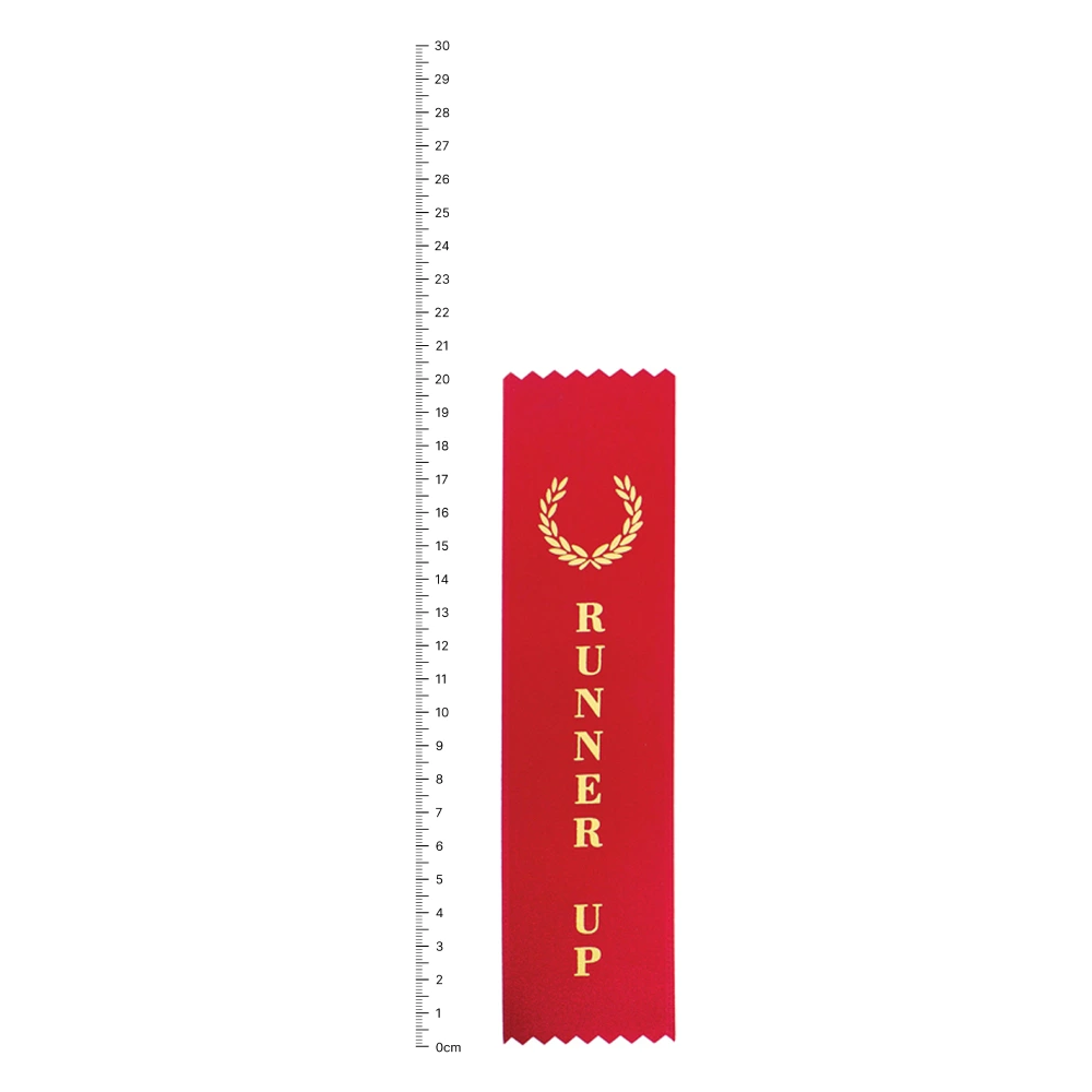 runner up ribbon next to ruler runner up ribbon next to ruler