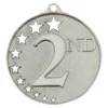 Silver second place stars with metal construction