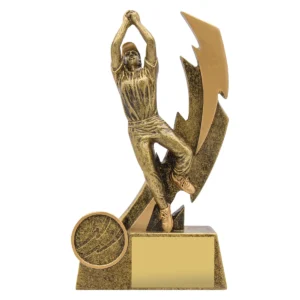 Gold shazam fielding - female with resin construction