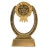 a1218a-gold Gold shoe & rosette with resin construction