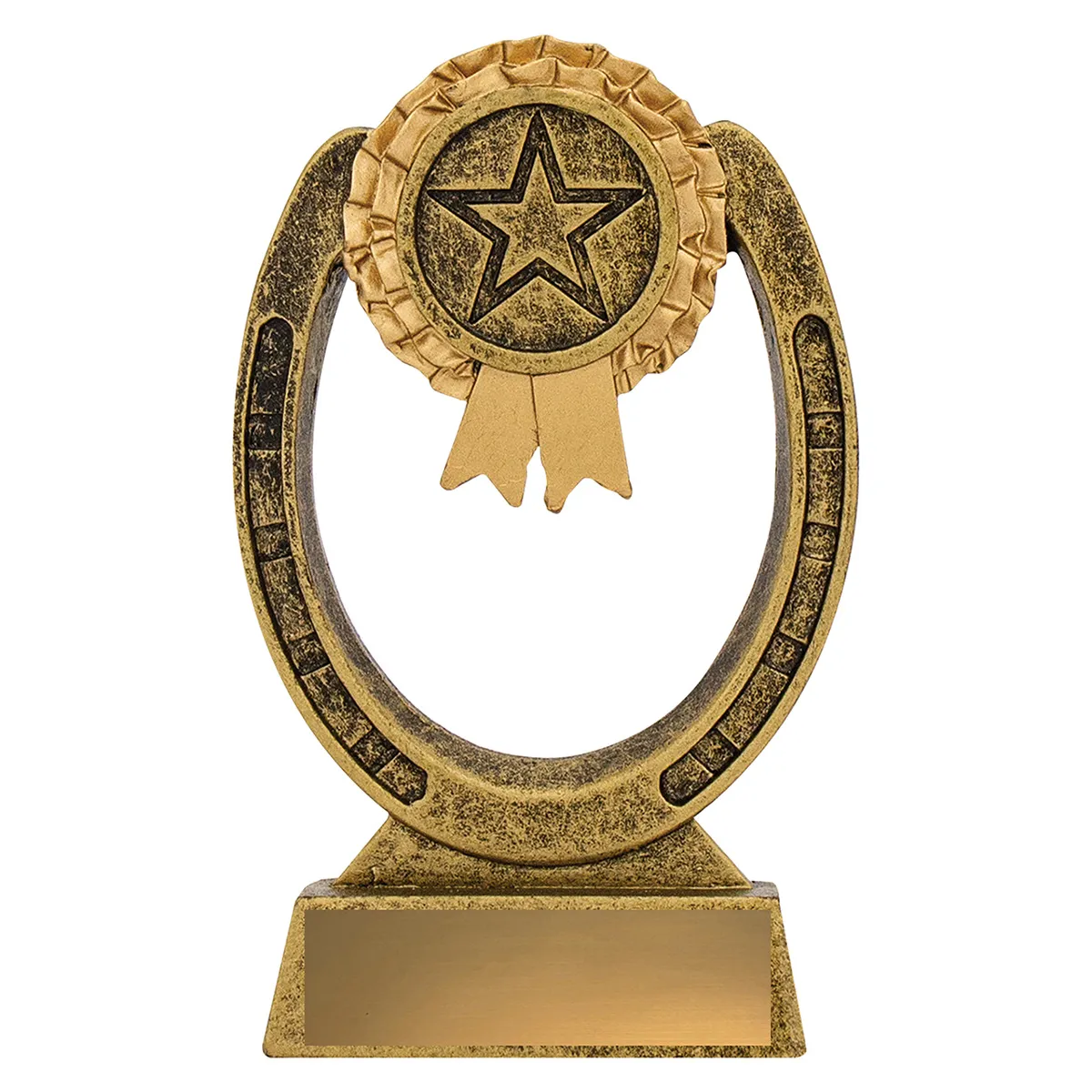 a1218a-gold Gold shoe & rosette with resin construction
