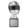 x555a-silver Silver silver 3d helmet with plastic / marble construction
