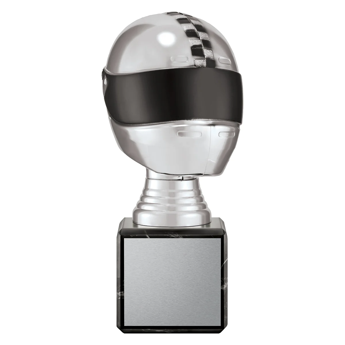x555a-silver Silver silver 3d helmet with plastic / marble construction