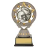 Silver silver american football torch with plastic construction