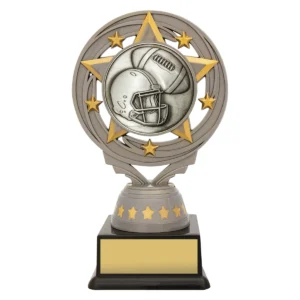 Silver silver american football torch with plastic construction