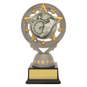 Silver silver athletics torch with plastic construction