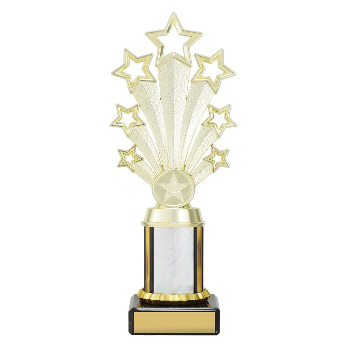 fan02b-silver Silver silver fanfare with plastic / marble construction
