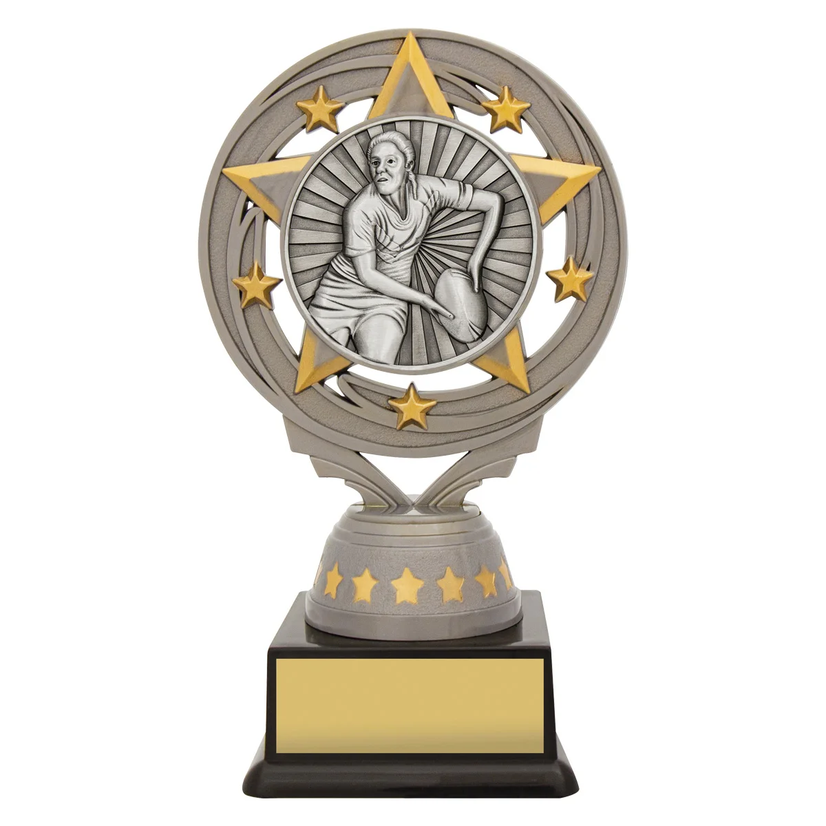 ft216a-silver Silver silver female rugby torch with plastic construction