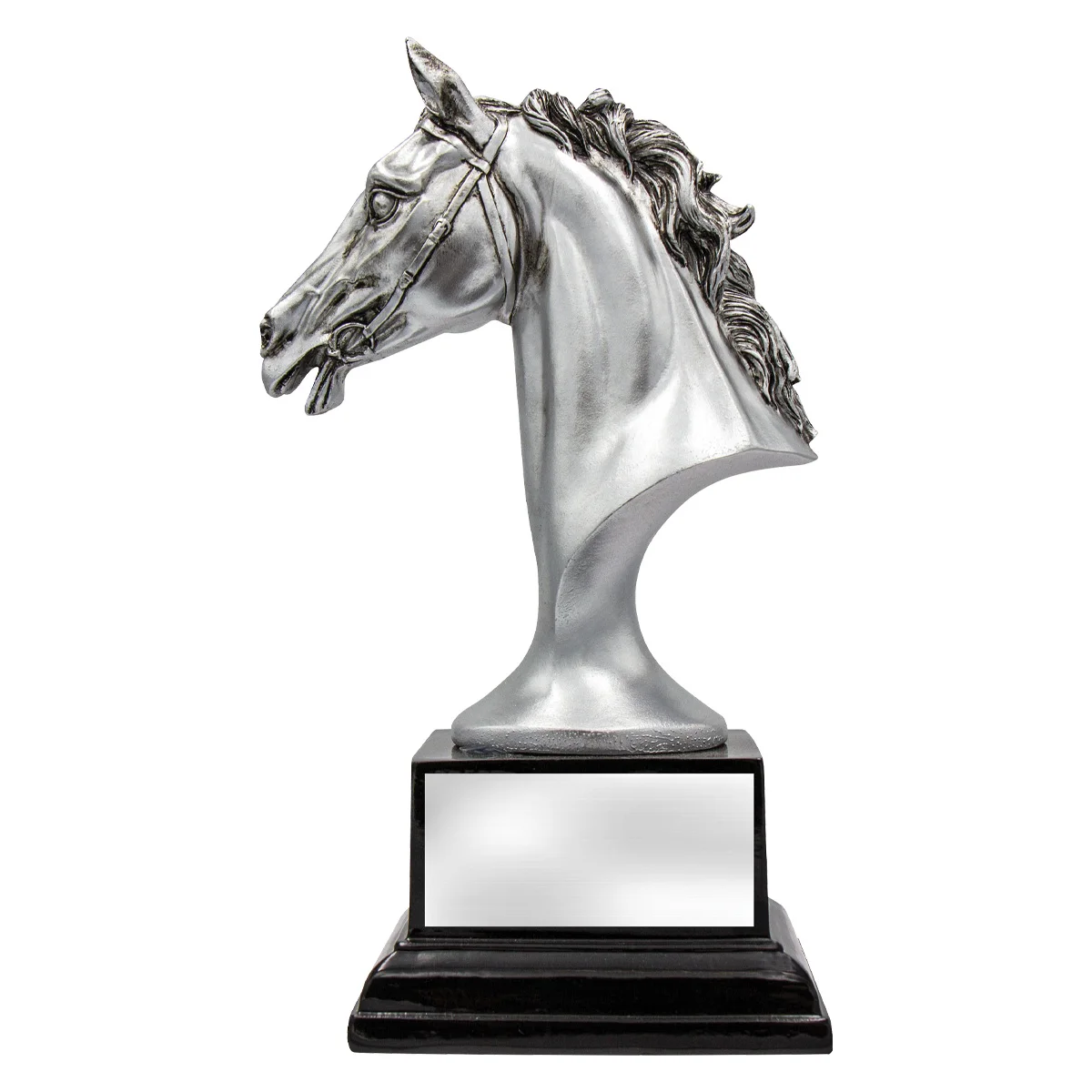 a1219-silver Silver silver horse with resin construction