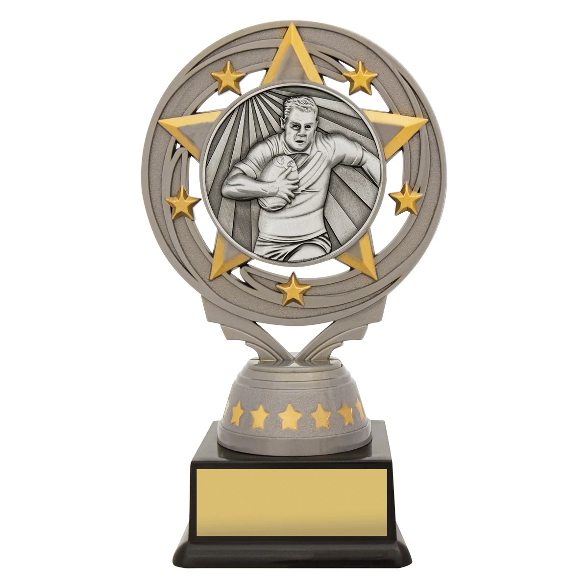ft215a-silver Silver silver male rugby torch with plastic construction