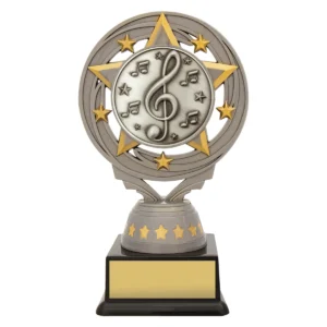 Silver silver music torch with plastic construction