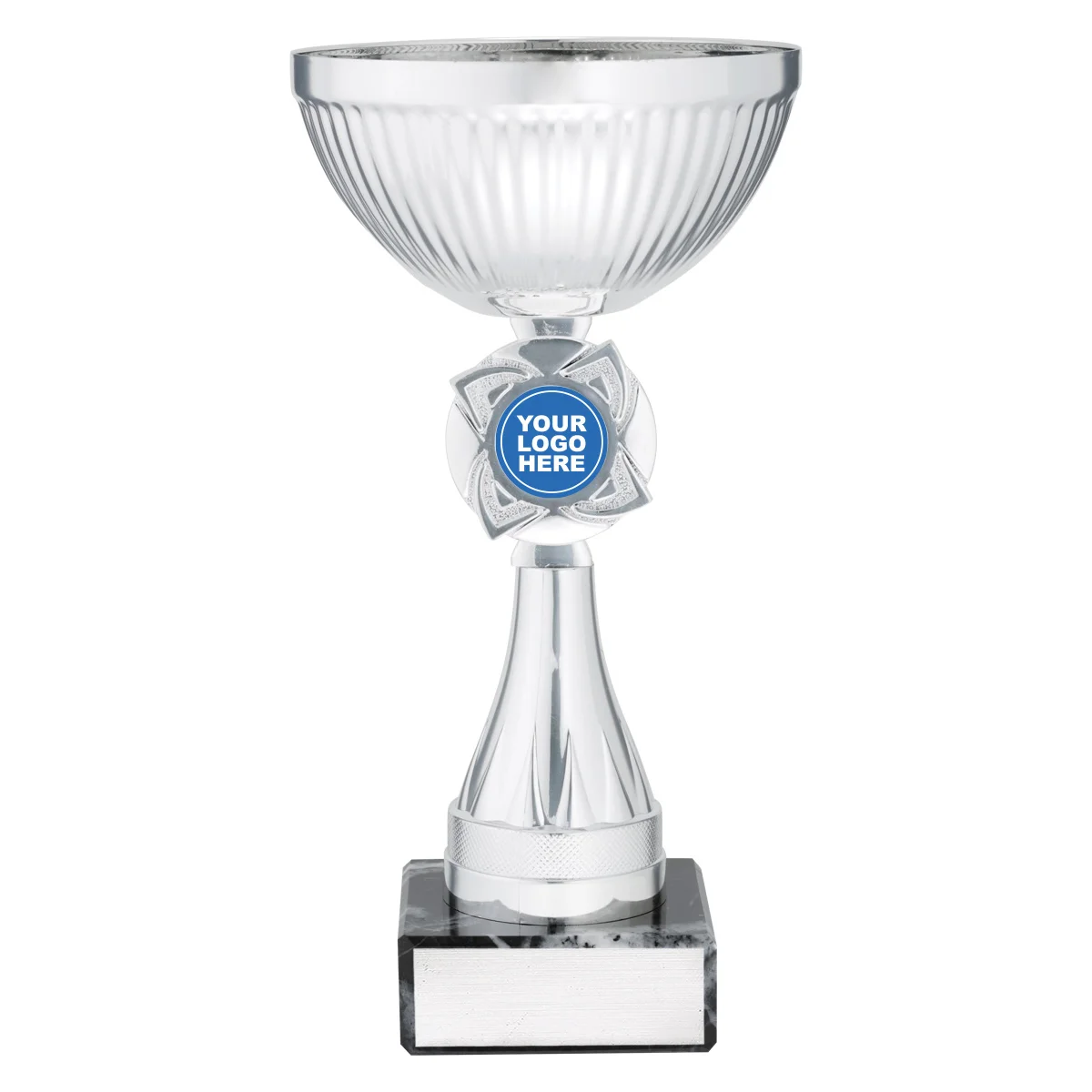 cup158c-silver Silver silver rosette with plastic / metal / marble construction