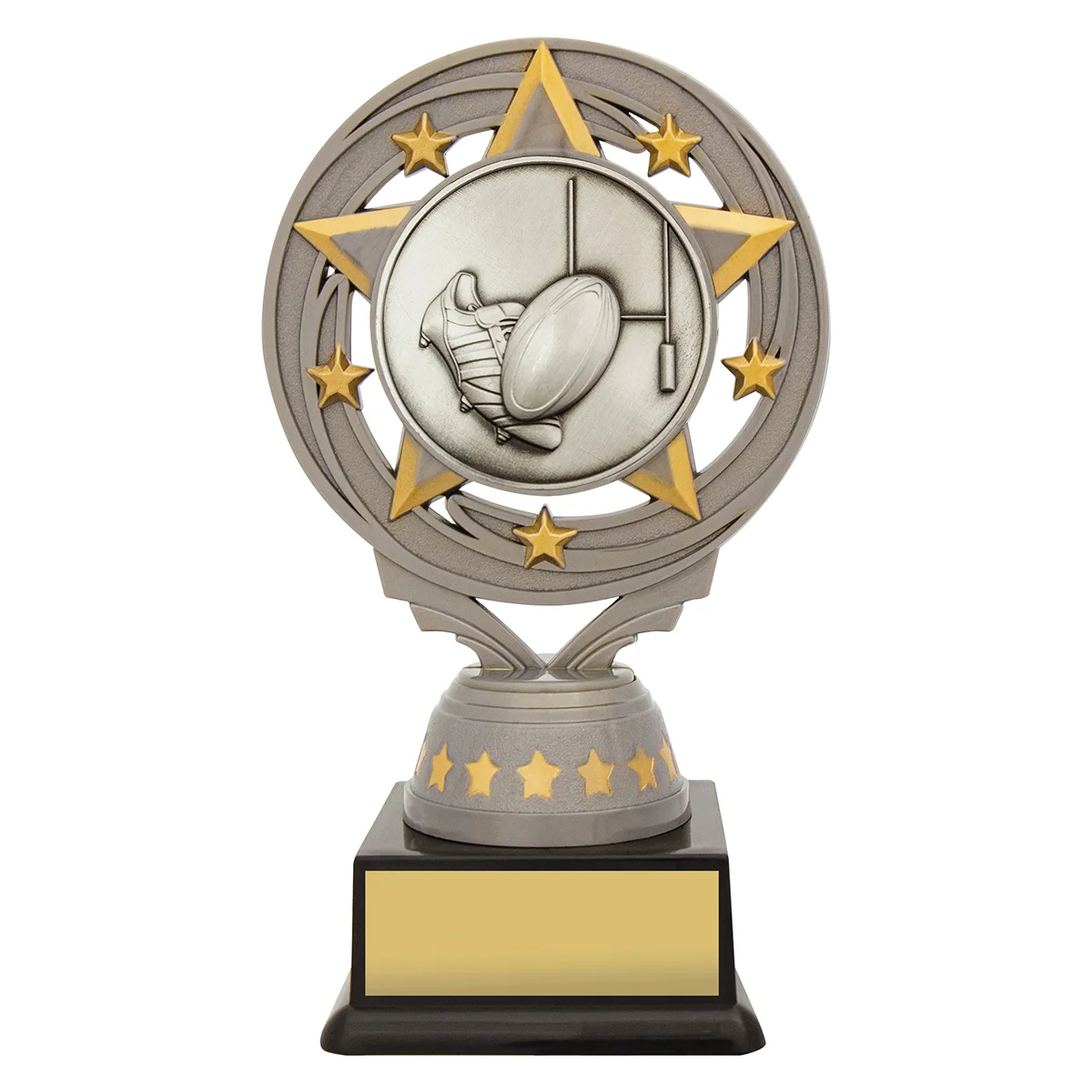 ft213a-silver Silver silver rugby torch with plastic construction