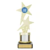 twin02b-silver Silver silver twin star with plastic / marble construction