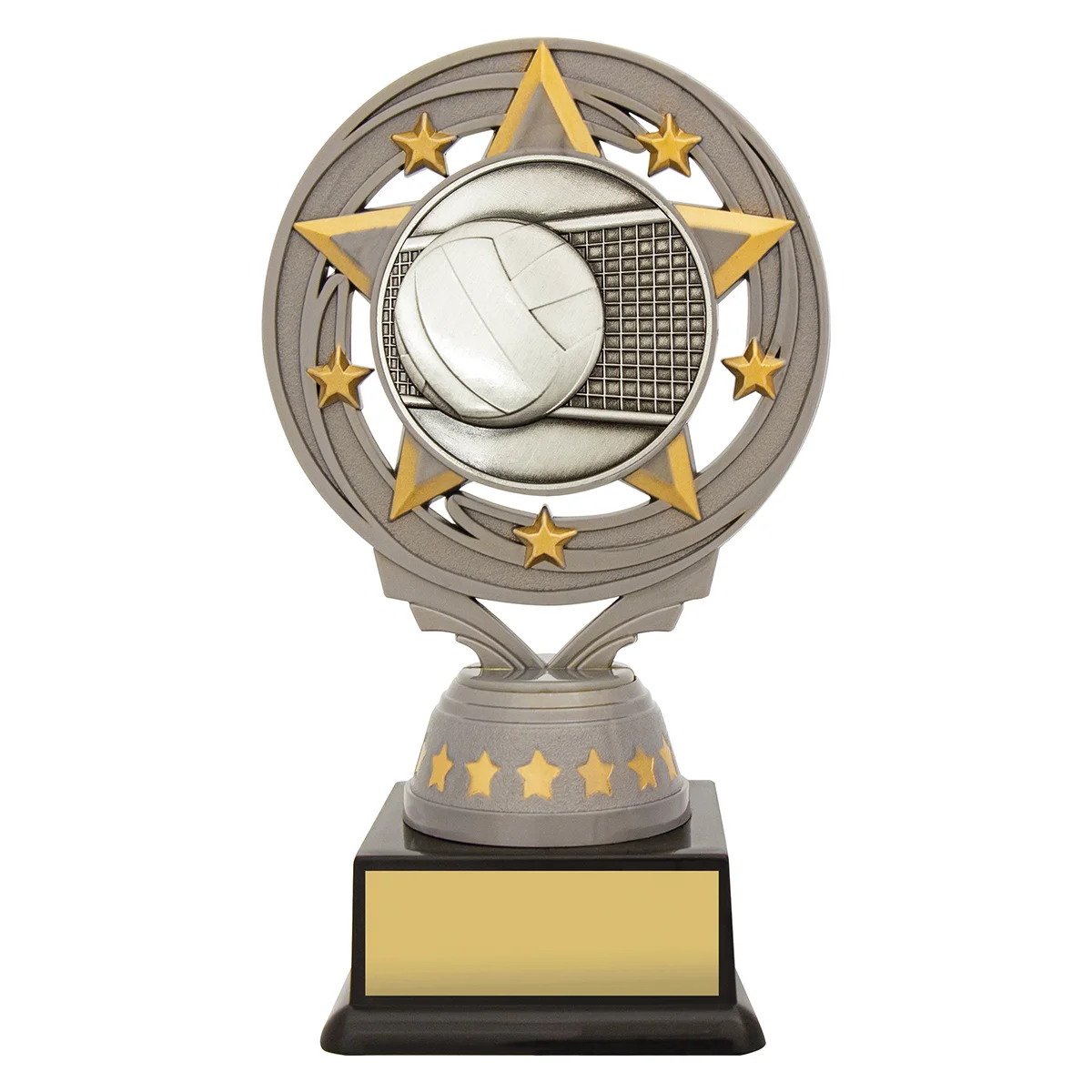 ft227a-silver Silver silver volleyball torch with plastic construction