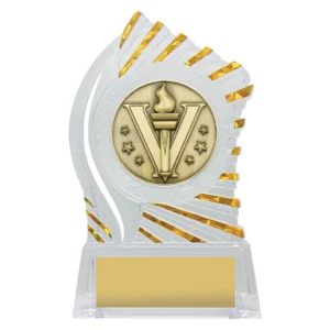 Clear with gold solar achievement with acrylic construction