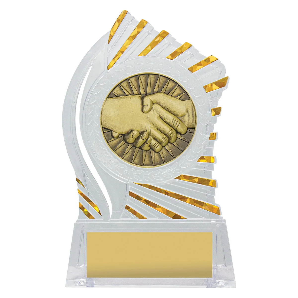 rh328-clear-with-gold Clear with gold solar fair play with acrylic construction