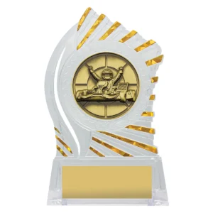 Clear with gold solar go kart with acrylic construction