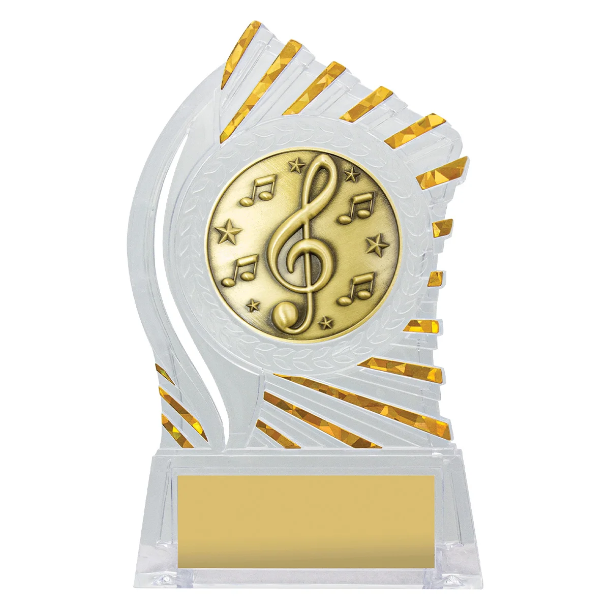 rh321-clear-with-gold Clear with gold solar music with acrylic construction