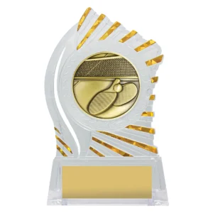 Clear with gold solar table tennis with acrylic construction