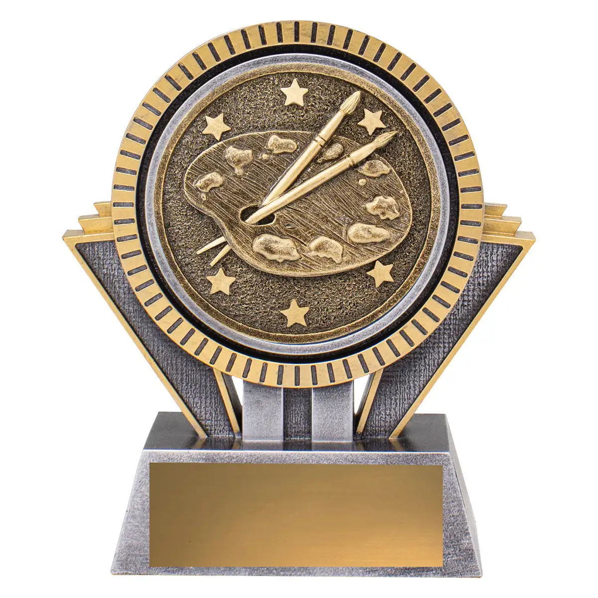 sr106a-silver-and-gold Silver & gold spartan - art with resin construction
