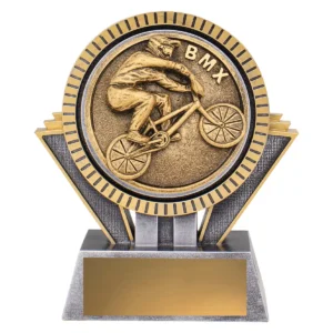 Silver & gold spartan - bmx with resin construction