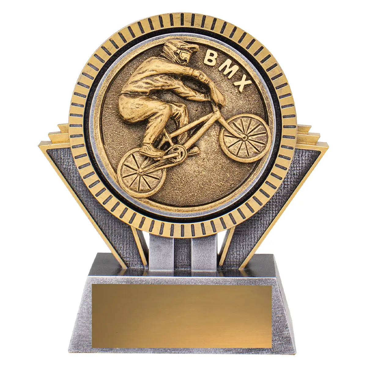 sr107a-silver-and-gold Silver & gold spartan - bmx with resin construction
