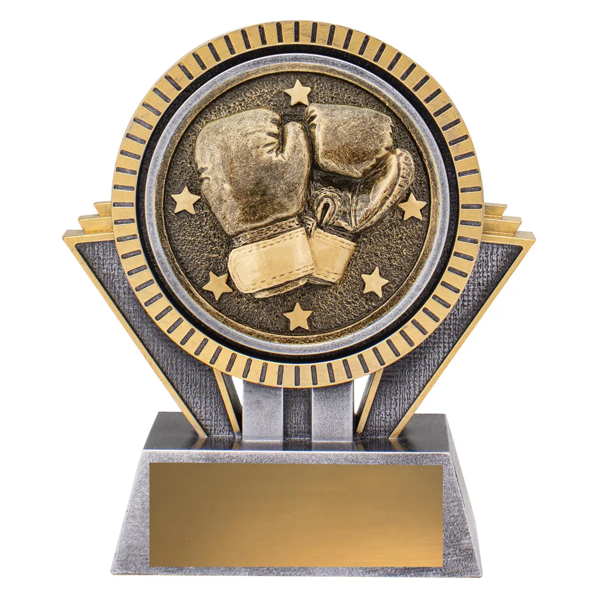 -gold Silver / gold spartan - boxing with resin construction