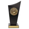 sk566a-black Black spartan crest - table tennis with timber construction