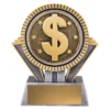 Silver / gold spartan - dollar with resin construction