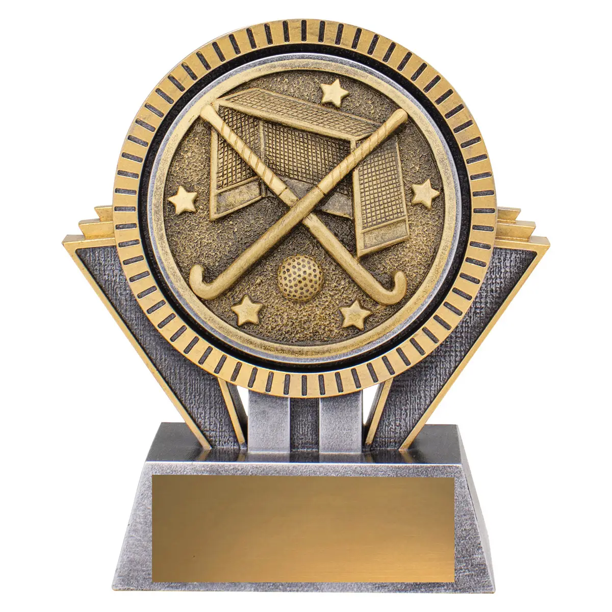 -gold Silver / gold spartan - hockey with resin construction