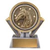 -gold Silver / gold spartan - horse with resin construction