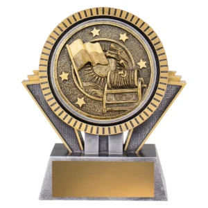 Silver / gold spartan - lifesaving with resin construction