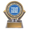 -gold Silver / gold spartan logo with resin construction