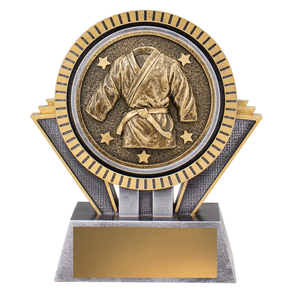 -gold Silver / gold spartan - martial arts with resin construction