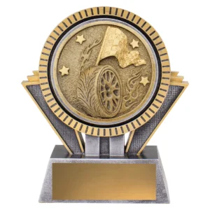 Silver / gold spartan - motorsport with resin construction
