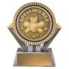 sr177a-silver-and-gold Silver & gold spartan - spelling bee with resin construction