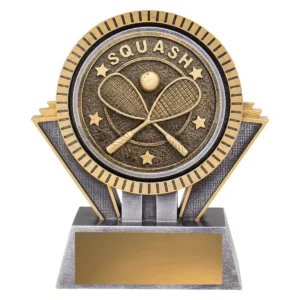 Silver / gold spartan - squash with resin construction