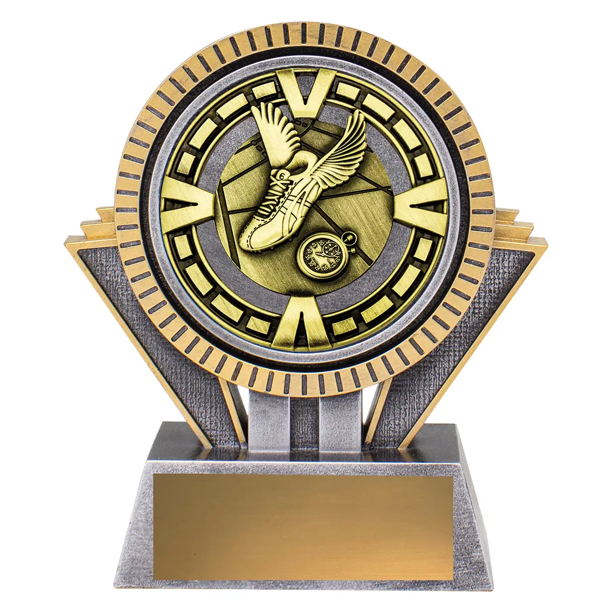 sv201a-silver-and-gold Silver & gold spartan varsity - athletics with resin / metal construction