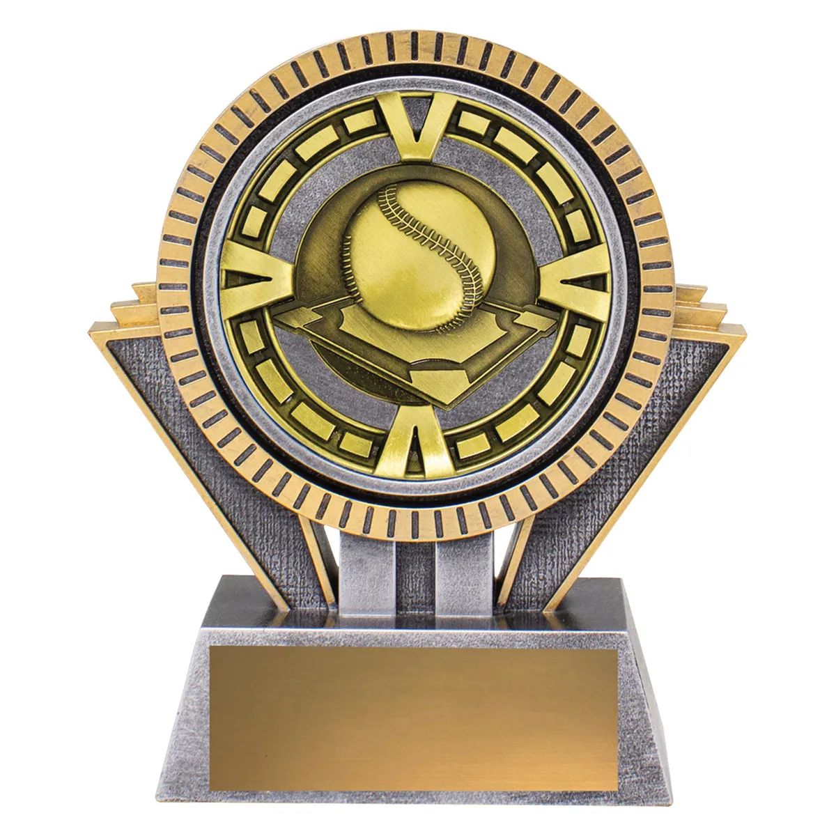-gold Silver / gold spartan varsity - baseball with resin / metal construction