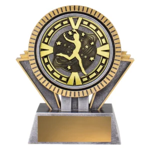 Silver / gold spartan varsity - dance with resin / metal construction