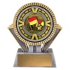 -gold Silver / gold spartan varsity - lifesaving with resin / metal construction