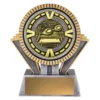 -gold Silver / gold spartan varsity - swim with resin / metal construction