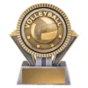 sr127a-silver-and-gold Silver & gold spartan - volleyball with resin construction