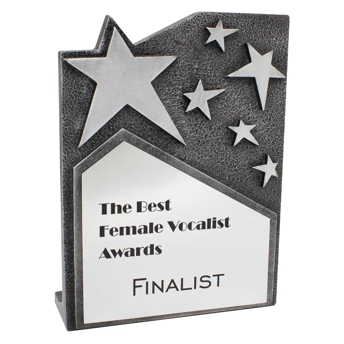 12052-silver Silver star cross silver plaque with resin construction