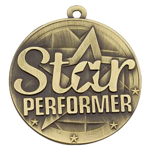 Gold star performer watchword with metal construction