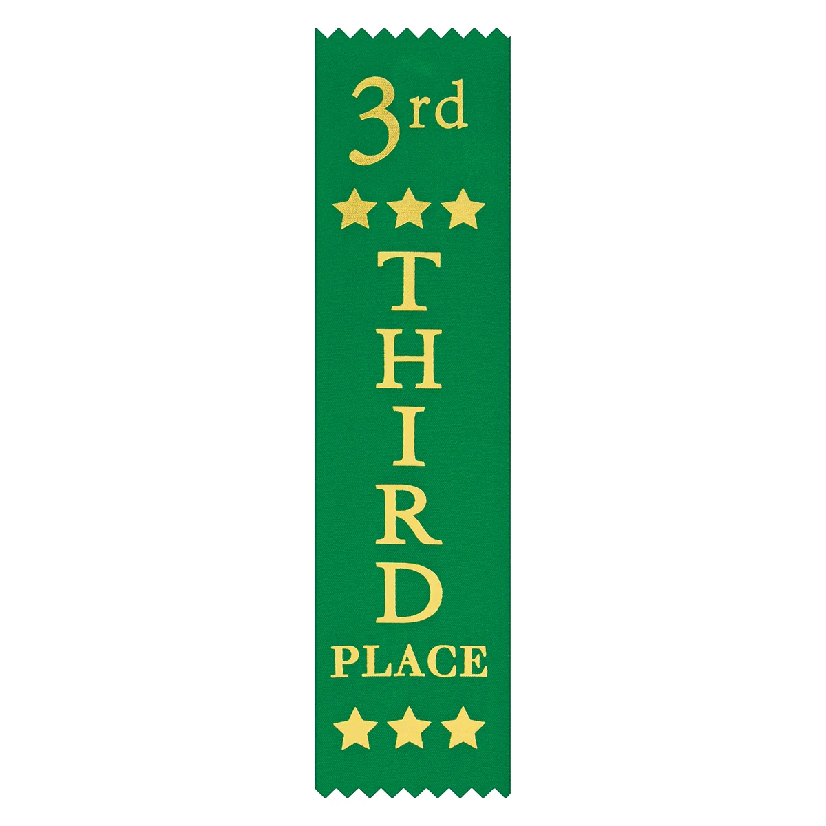 rt23-green Green star ribbon - third place with ribbon construction